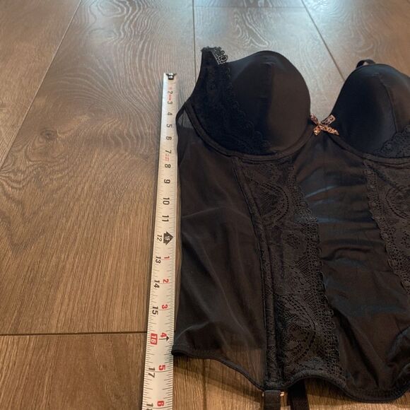 Victoria’s Secret 2011 Black Garter Corset Slip Size 36B - Picture 11 of 12